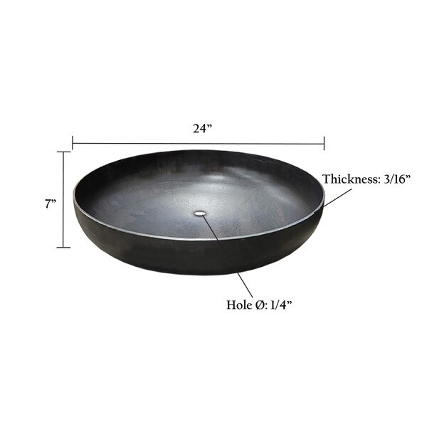 Fire Pit Bowl with Hole 24" X 3/16" Spring Creek Products